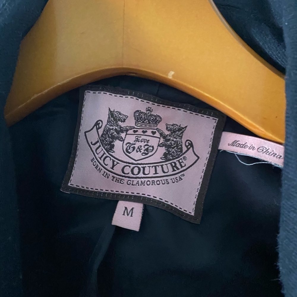 𝅺juicy Couture Belted  100% Wool Coat M - Picture 5 of 8